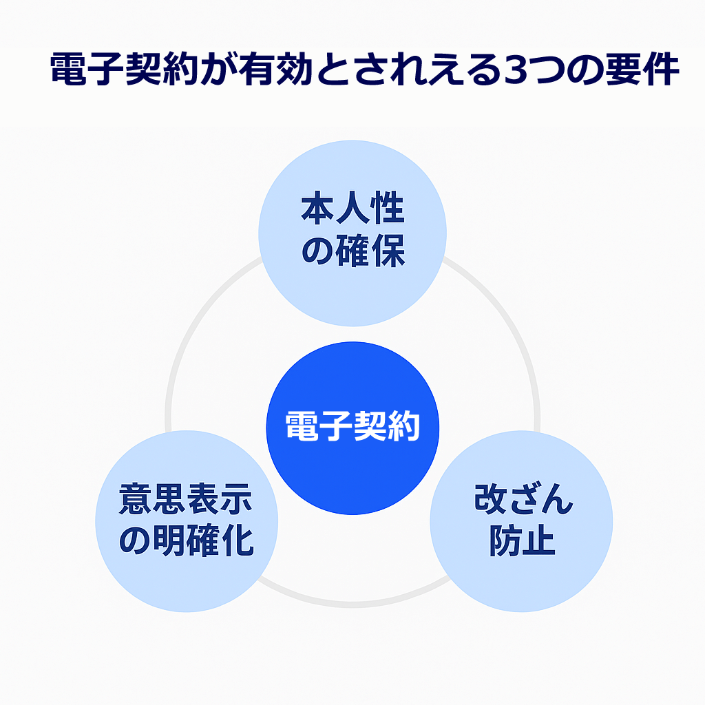 電子契約が有効とされる3つの要件