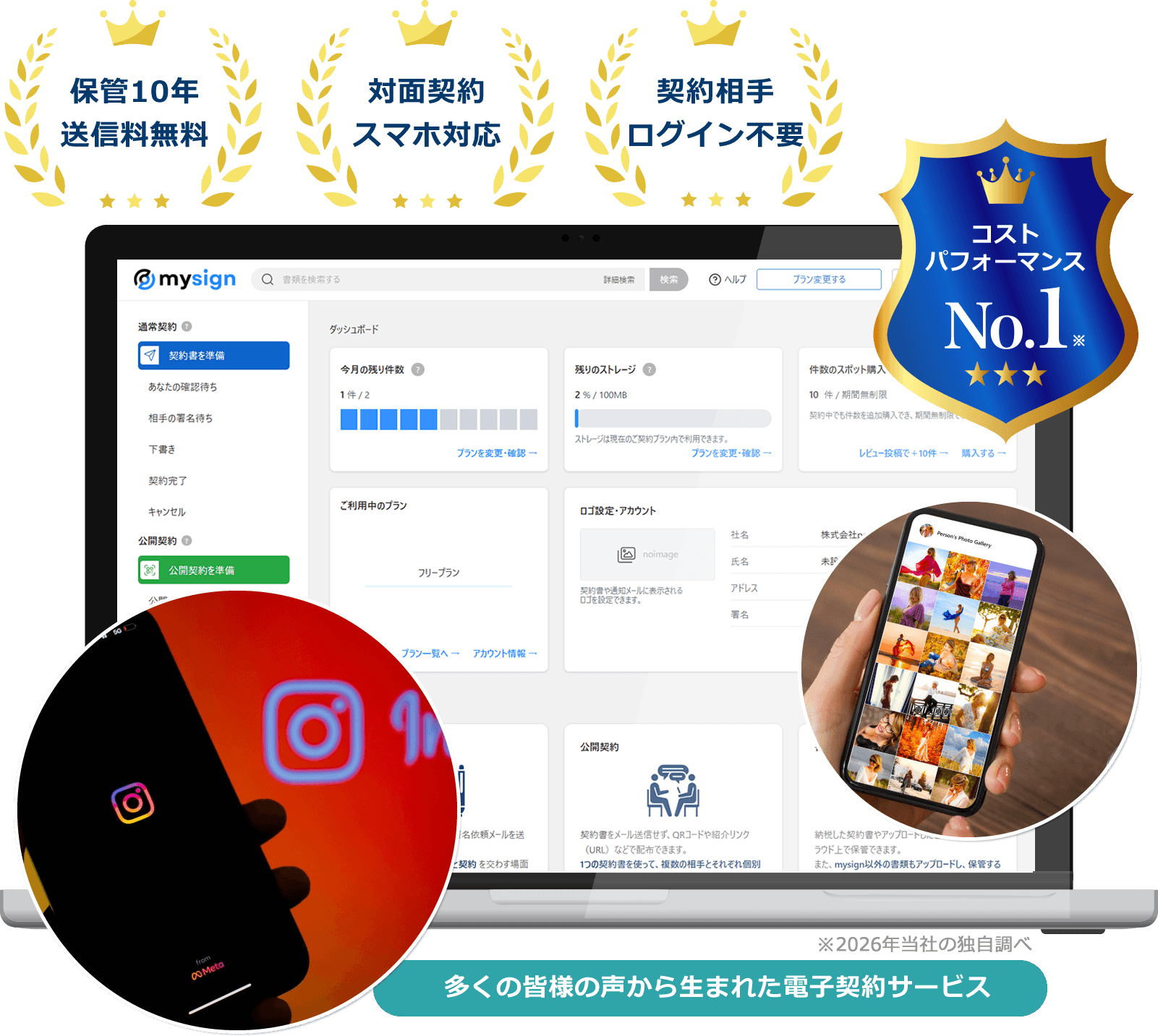 インスタグラマー向け電子契約サービス