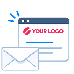 マイサインはメール&契約画面に自社のロゴ表示