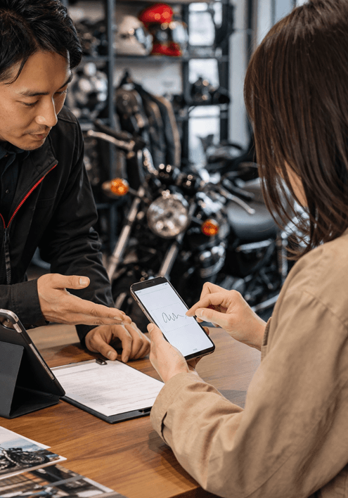 顧客はログイン不要でかんたんに署名できる