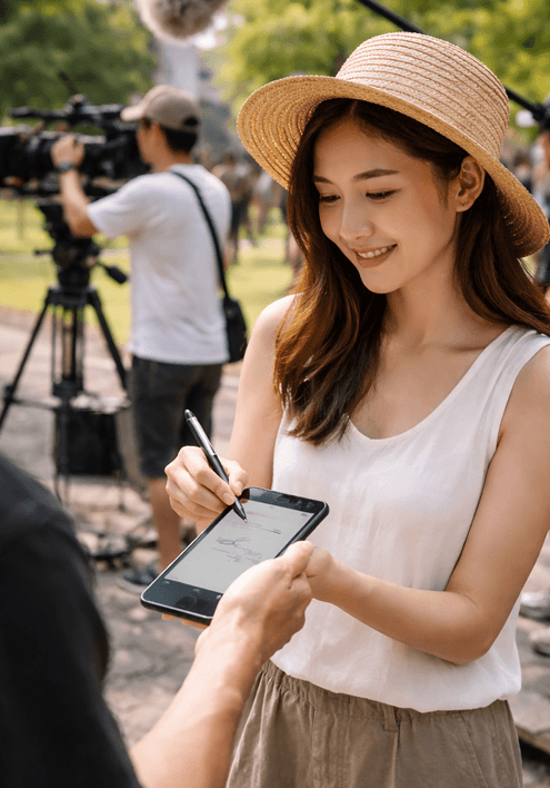 撮影現場でそのまま契約・同意を完結できる