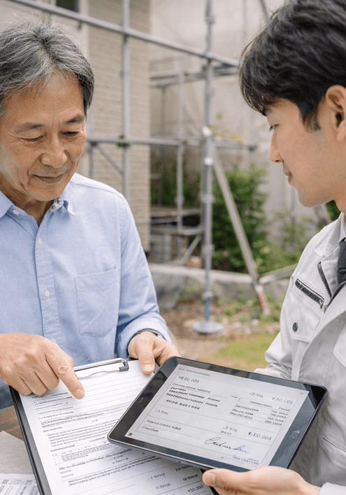 追加工事・仕様変更の合意もスムーズに対応できる