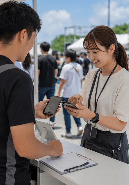大会・ワークショップの現場でスマホから契約・同意ができる