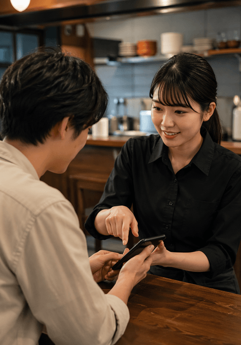 飲食店のアルバイト雇用契約をその場で電子化できる