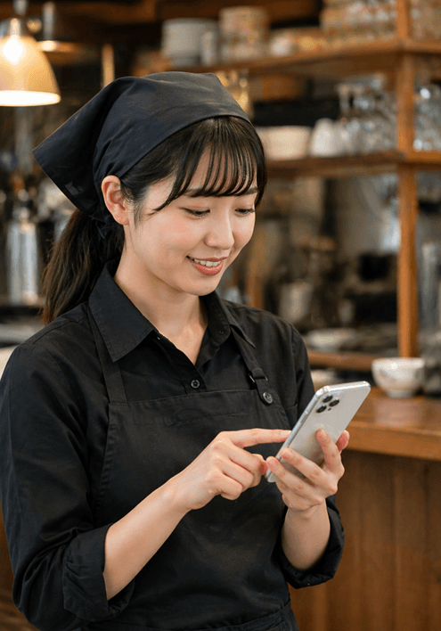 飲食店スタッフはログイン不要で契約に署名できる