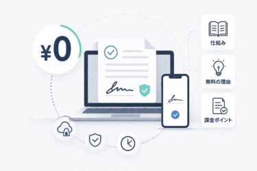 電子契約は無料で使える？完全無料の仕組みと注意点を解説