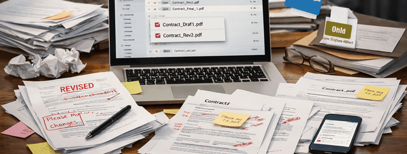 メールの往復で手間が増える