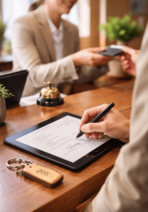 宿泊者との同意取得をスムーズに行える