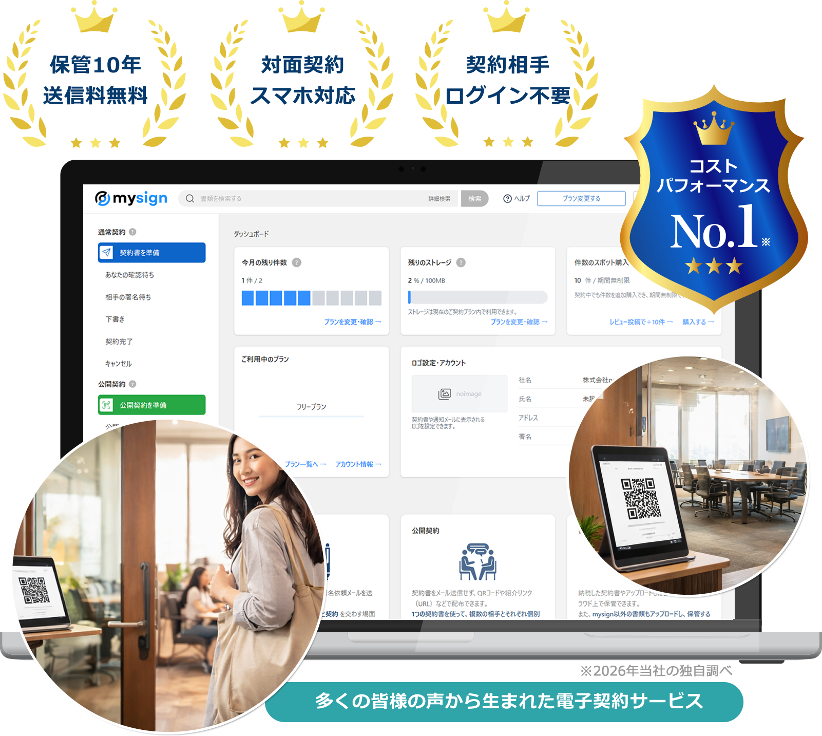 レンタルスペース・貸会議室向け電子契約サービス