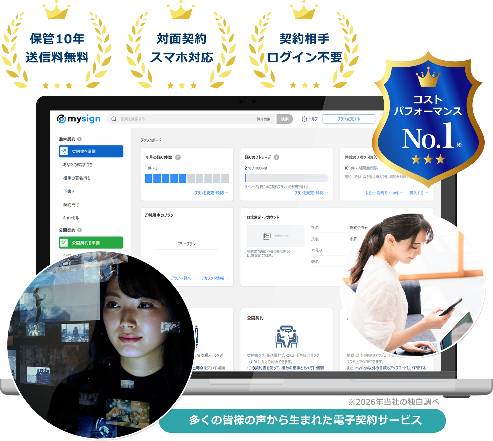 SNS運用代行向け電子契約サービス