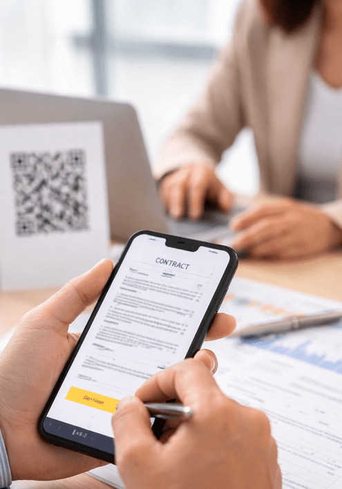 クライアントはログイン不要でそのまま契約できる