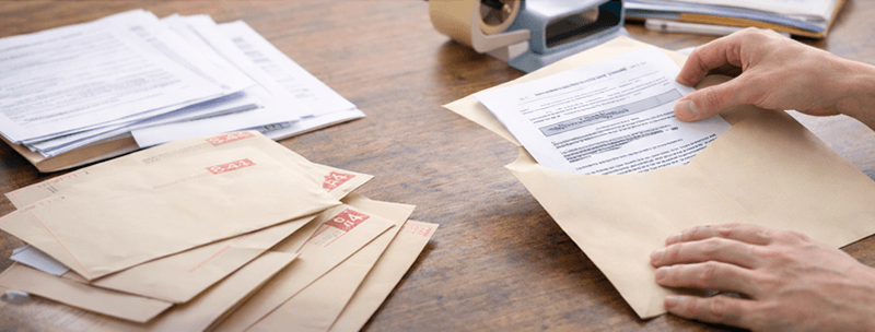 印刷・封入・郵送の手間