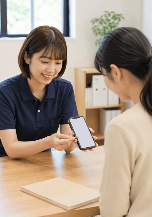 利用契約・同意書をその場で回収できる