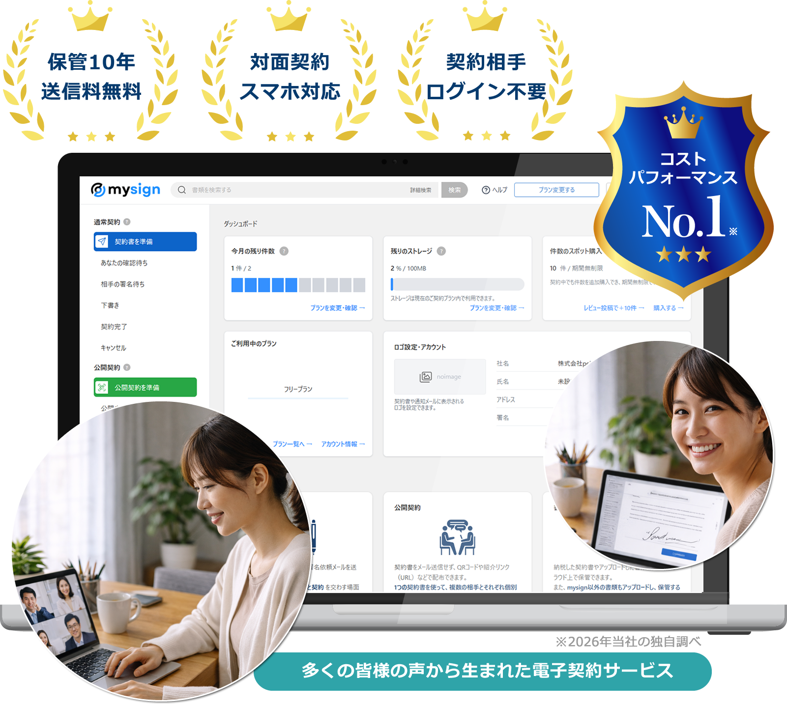 リモートワーク・テレワーク向け電子契約サービス｜業務委託・外注・雇用契約に対応