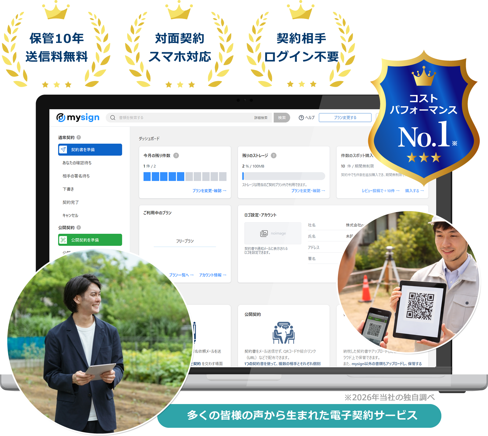 土地家屋調査士向け電子契約サービス