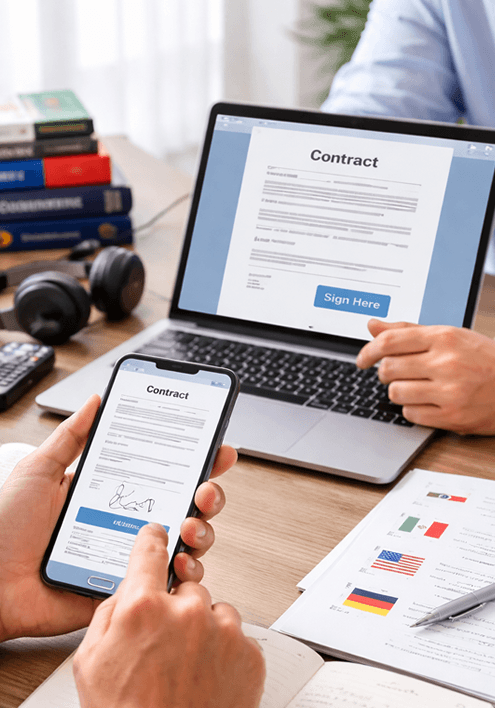 クライアントはログイン不要でそのまま契約できる