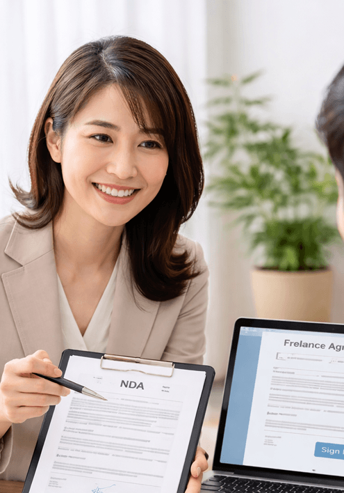 業務委託契約やNDAをスムーズに締結できる