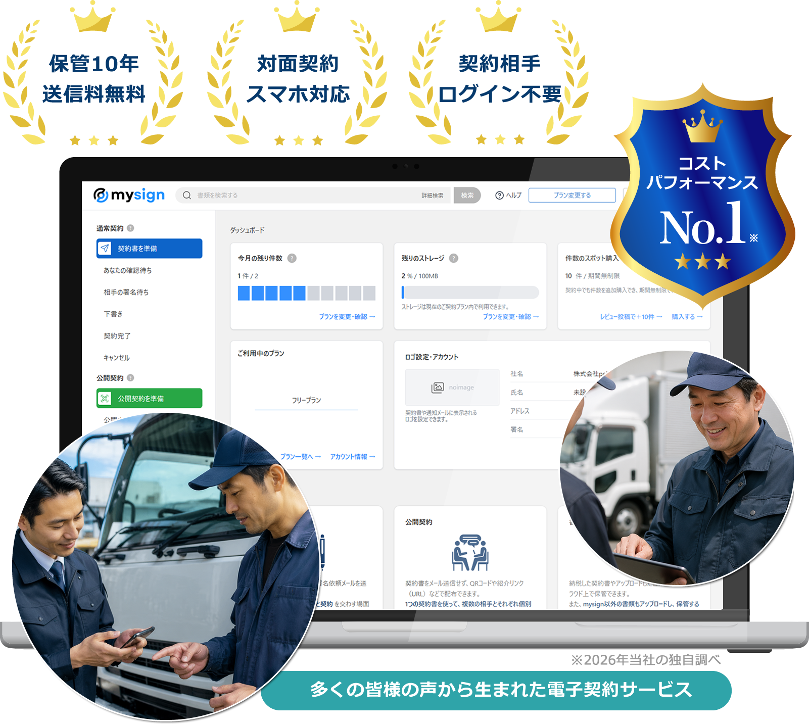 運送業・物流会社向け電子契約サービス｜ドライバー契約・外注管理を効率化