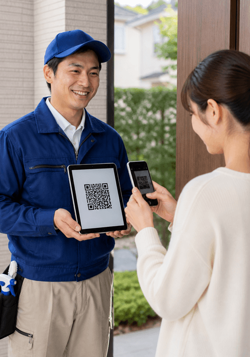 現地でそのまま作業同意・契約ができる