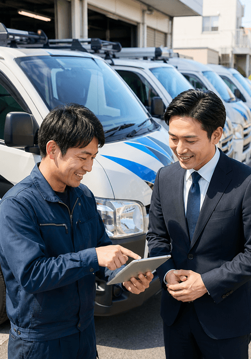 法人車両・複数台案件もスムーズに契約できる