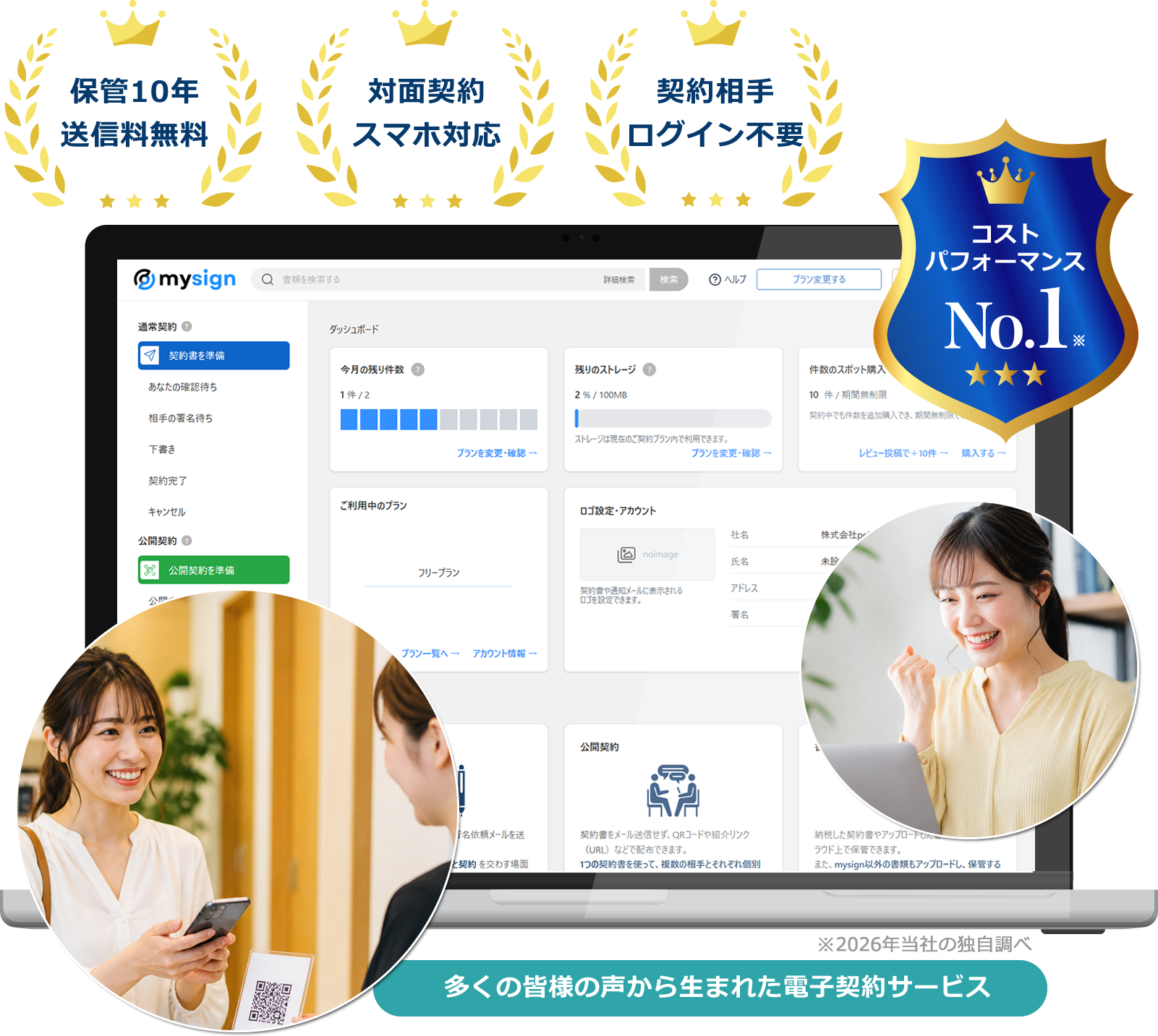 個人契約向け（BtoC・CtoC）電子契約サービス