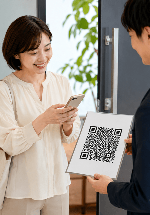 QRコード契約で対面契約にも対応できる