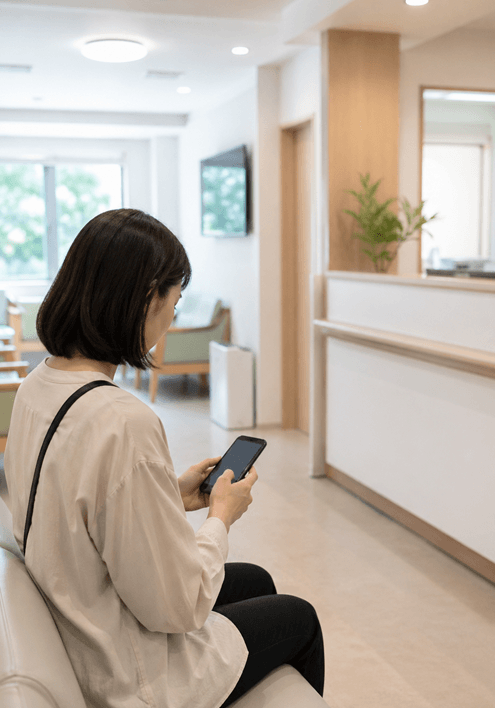 受付・待ち時間で同意取得まで完結できる