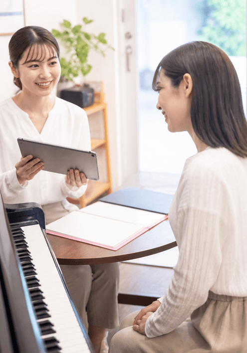 音楽教室の入会手続きをその場で完結