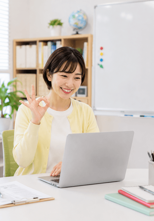 受講者や保護者はログイン不要で契約できる
