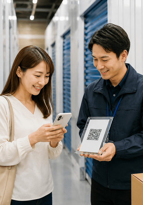 QRコード契約で受付にも対応しやすい