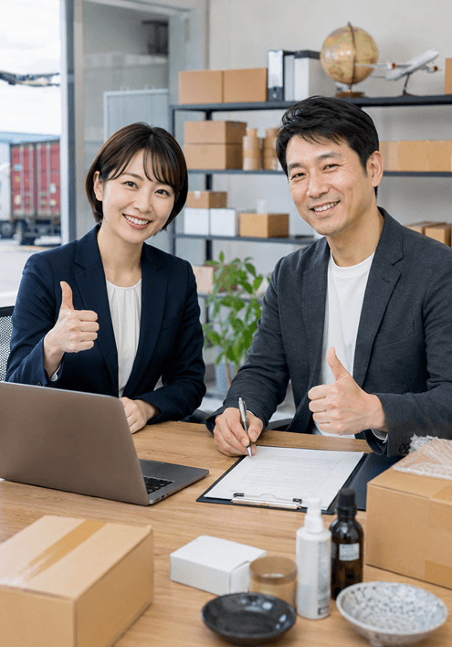 輸入代行・輸出代行の契約をオンラインで締結できる