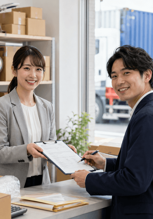 通関委任状・費用確認書を依頼者ごとに取得しやすい