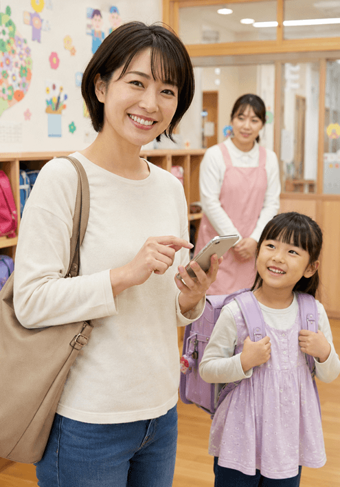 保護者はログイン不要でかんたんに署名できる