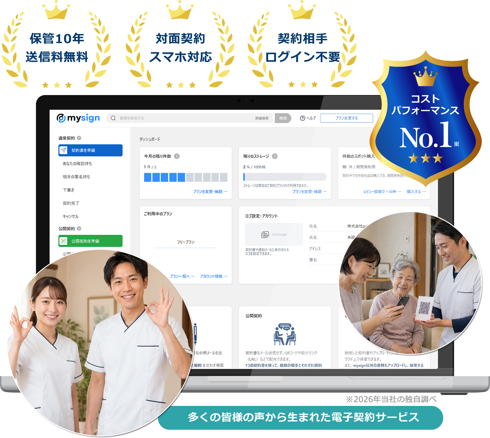 在宅・訪問医療マッサージ向け電子契約サービス