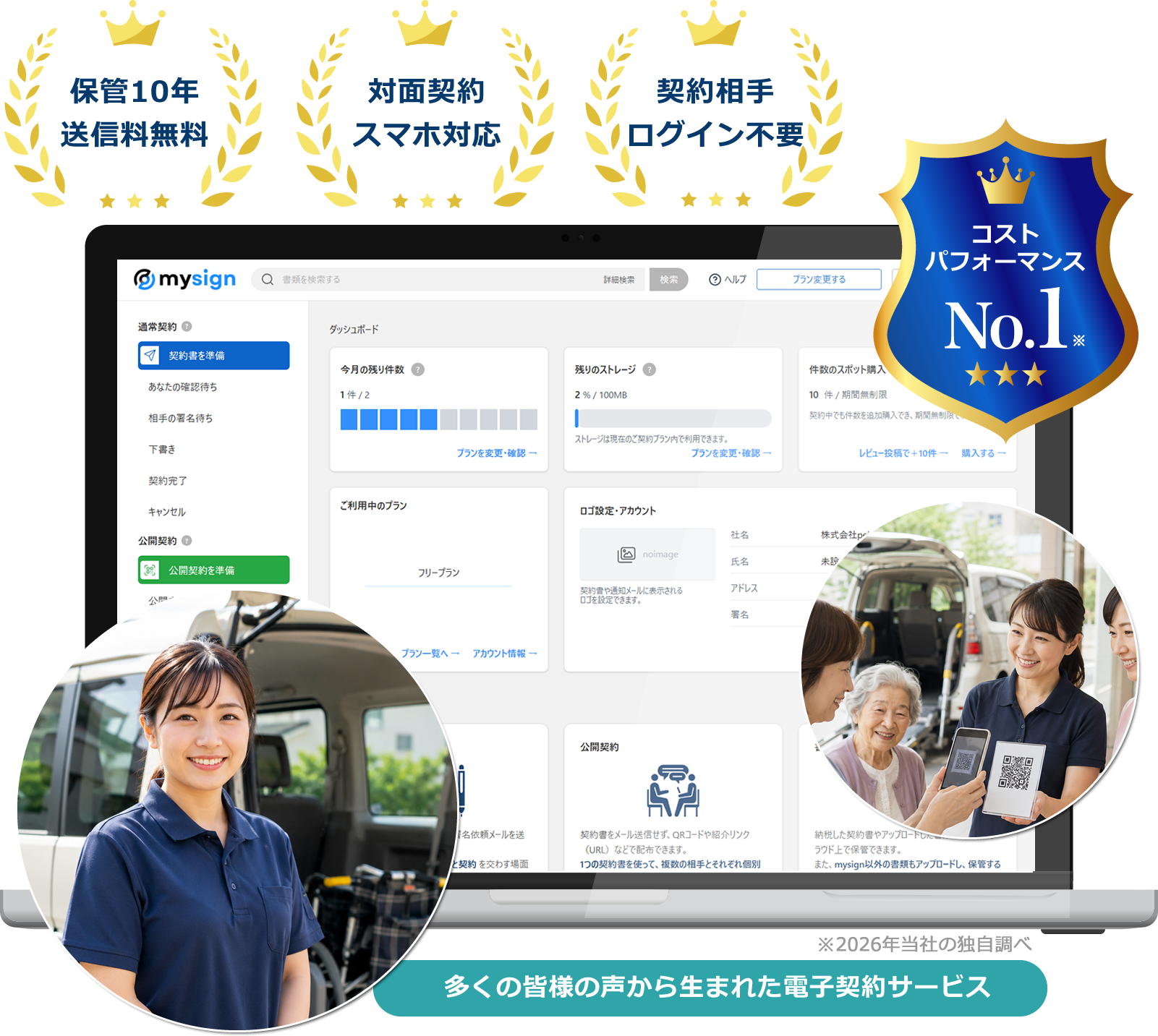 介護タクシー・福祉タクシー向け電子契約サービス