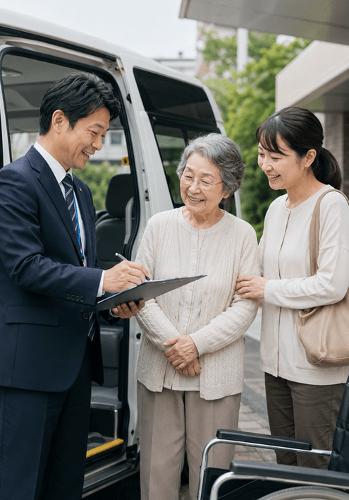 初回利用・定期送迎の確認を運行前に整えられる