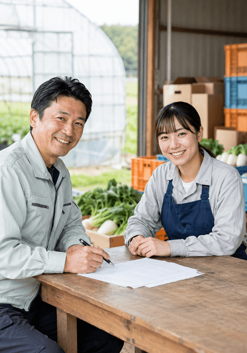 農作業委託・季節スタッフの契約をスムーズに締結できる