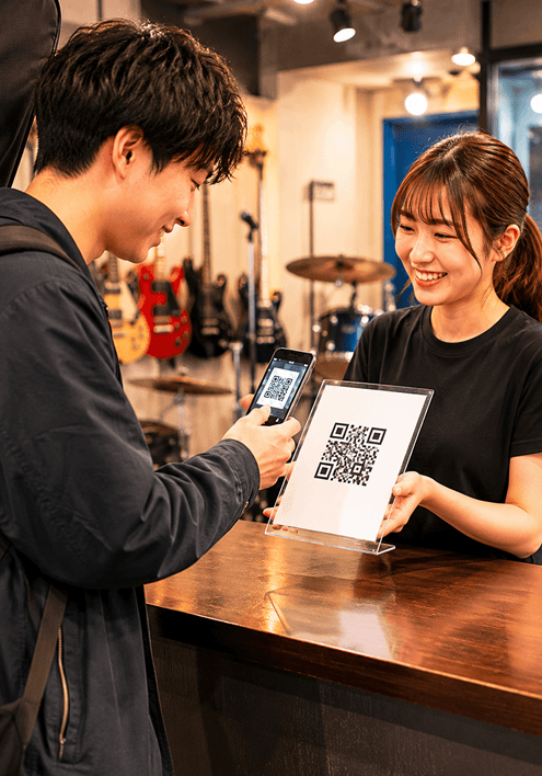 QRコードで出演申込や利用申込に対応