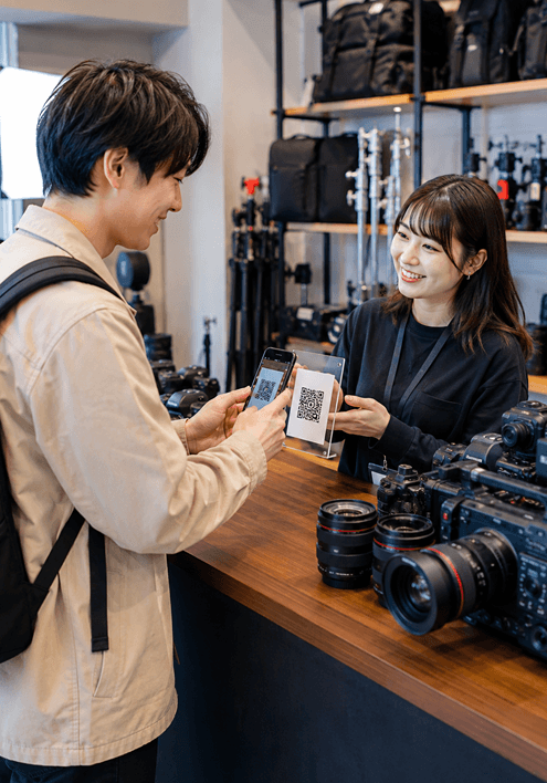 機材貸出同意書をQRコードで案内できる