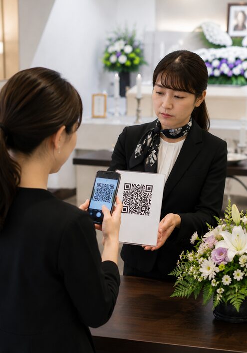 QRコードで相談申込を案内できる