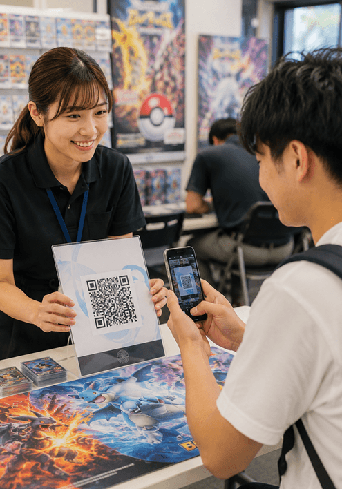 大会やイベントの受付をQRコードで案内できる