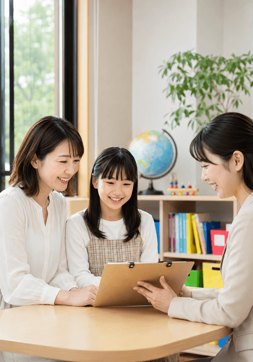 未成年者が英会話スクールへ入会する際に保護者を含めて契約内容を確認できる