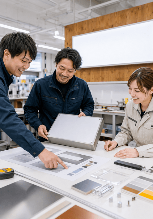 看板のデザインや製作仕様を着手前に確定できる