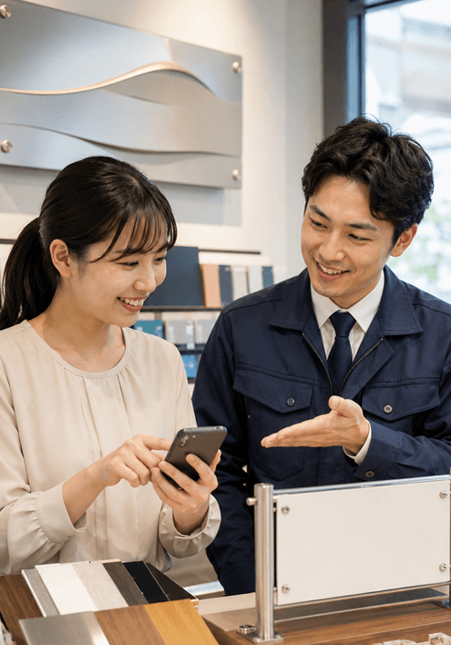 看板製作の発注者はログイン不要でそのまま署名できる