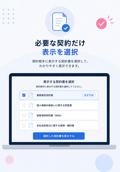 電子契約への同意確認を表示するか選択