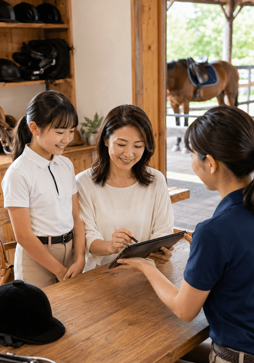 未成年者の乗馬利用について保護者から同意を取得できる