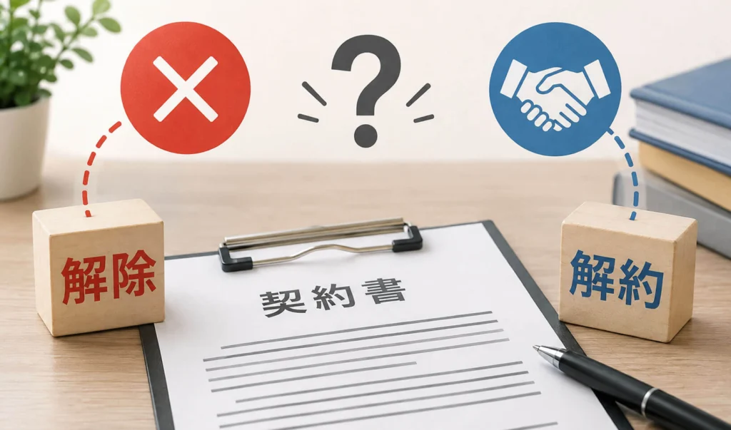 契約解除と解約の違い｜どちらの手続きになるか分かりやすく解説