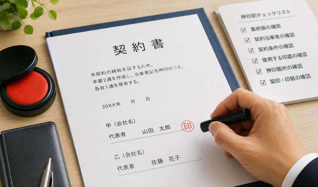 契約書に押印するときの手順｜押す場所と締結までの流れ