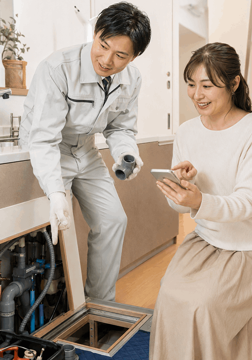 給排水設備の点検後に判明した追加作業の承諾を取得
