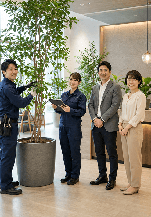 観葉植物のレンタルや定期メンテナンス条件を契約書に残せる